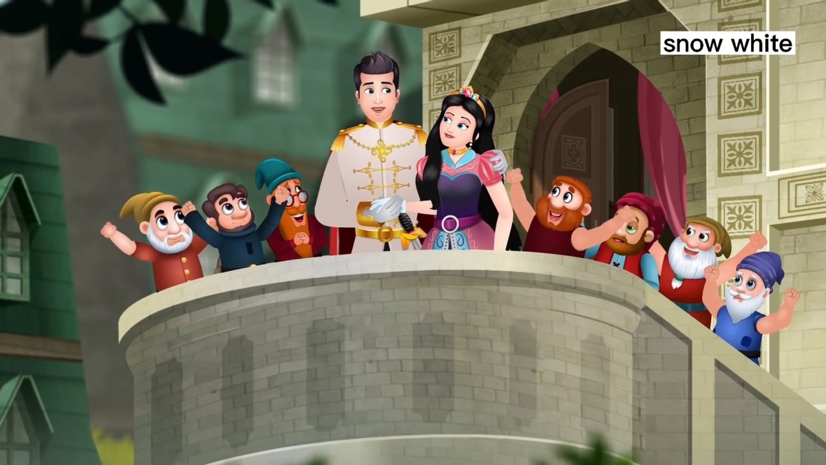 白雪公主中英绘本,格林童话故事绘本白雪公主