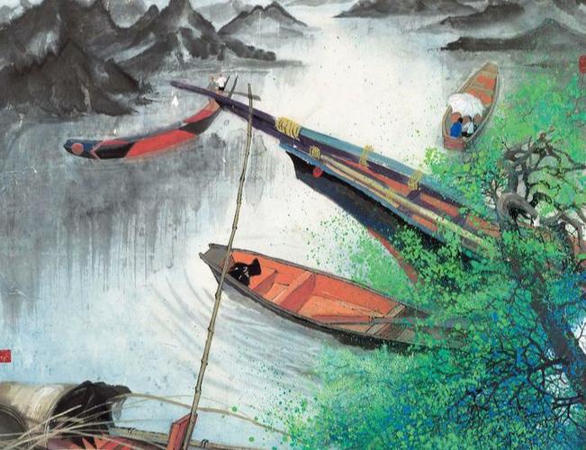 袁运甫彩墨画图片,袁运甫彩墨画荷花系列作品欣赏