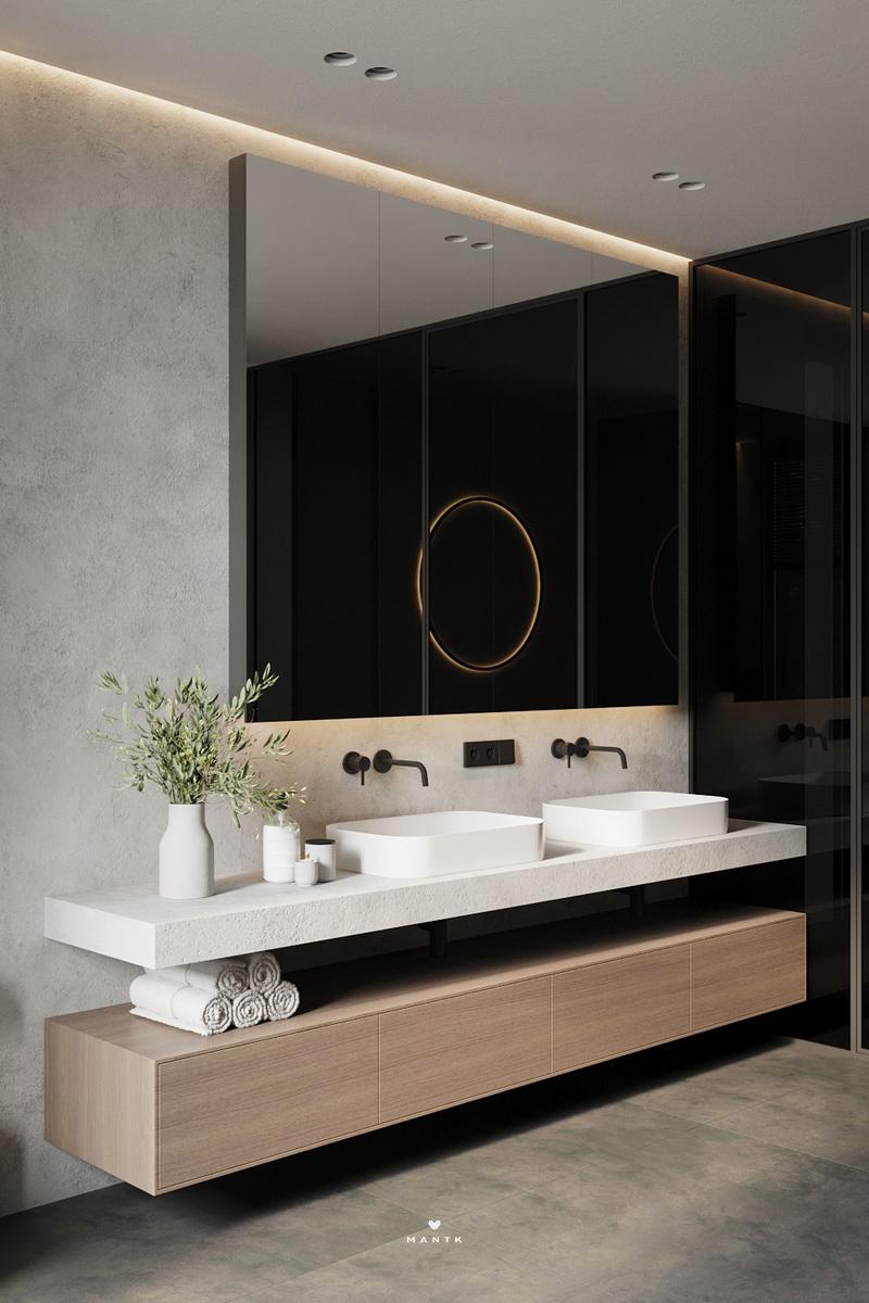 浴室设计现代轻奢风品质生活必备,有意识和极简主义的浴室设计