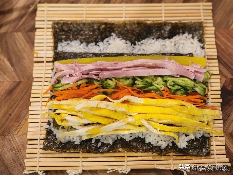 紫菜饭卷的做法家庭版,紫菜饭卷的做法和材料大全