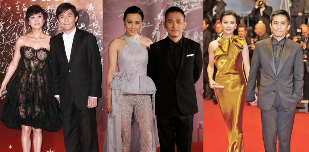 刘嘉玲与梁朝伟恩爱合照穿小香风,刘嘉玲梁朝伟红毯动图