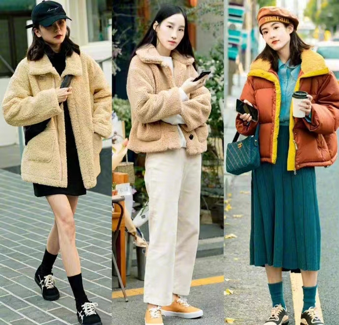 韩国最新街拍冬季穿搭,2020街拍韩国女穿搭真实时尚