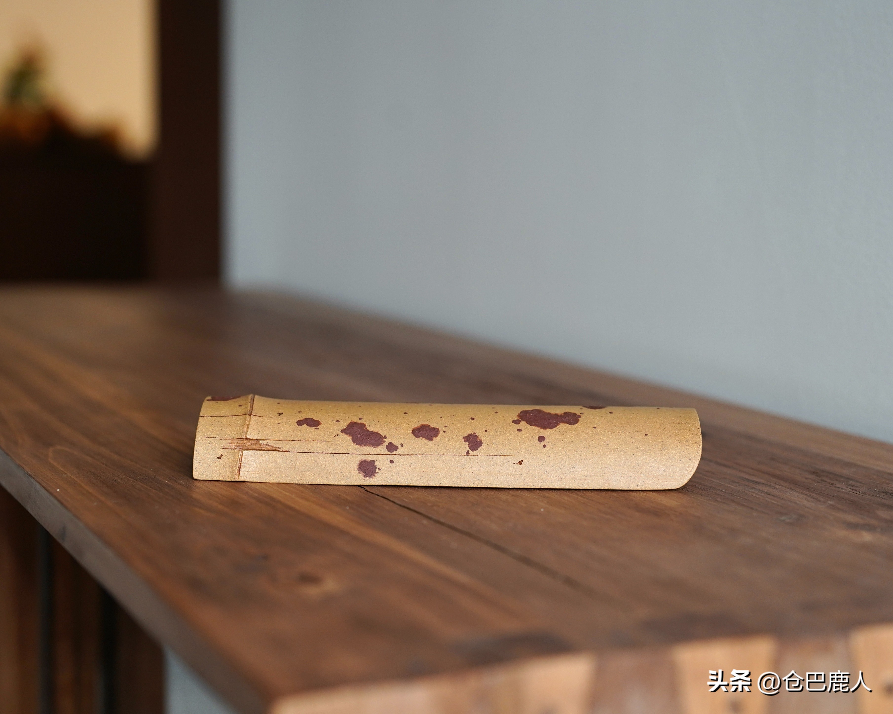 湘妃竹茶则「苍梧不尽·染泪丛筠」