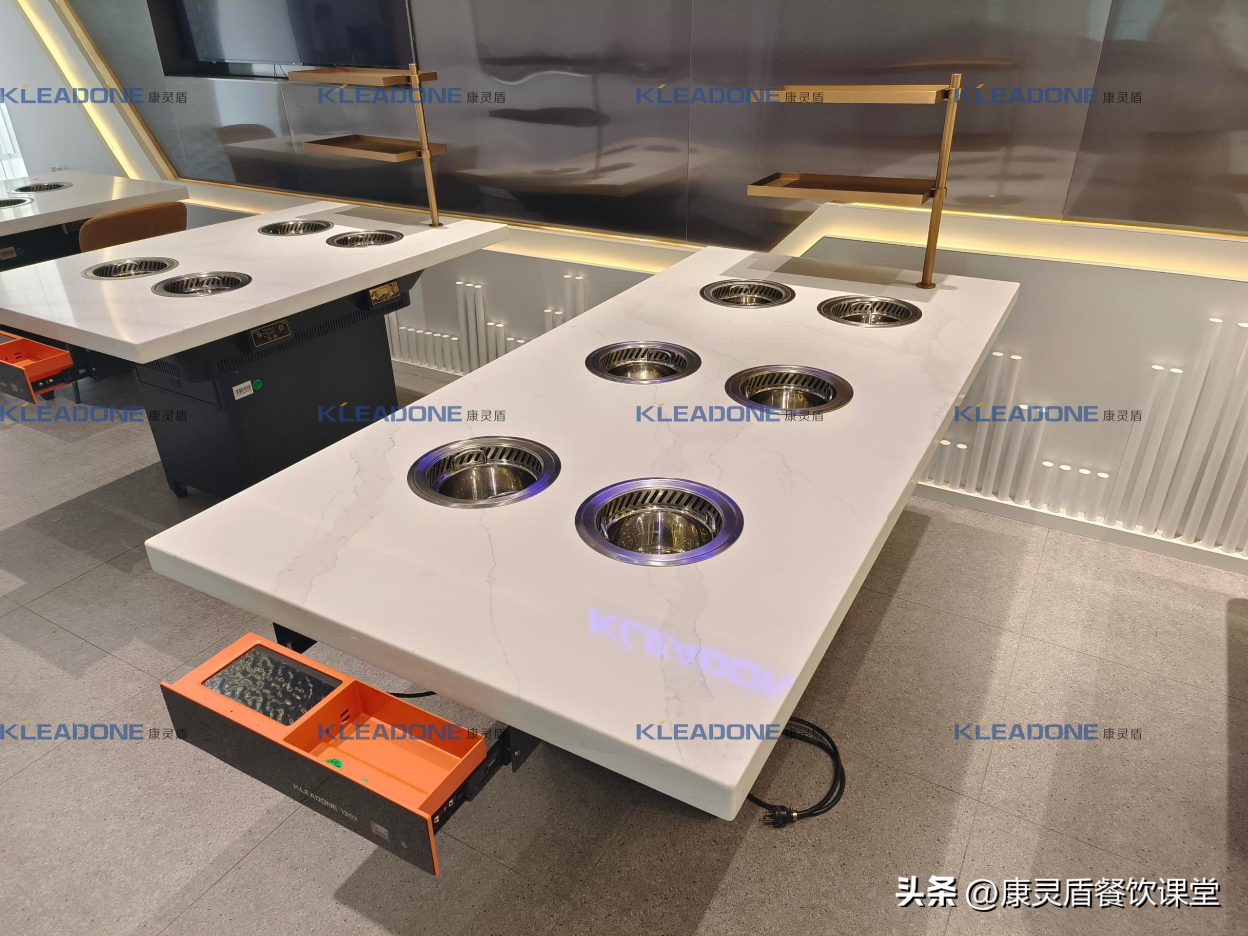 康灵盾智能厨具体验,康灵盾无烟烤肉桌