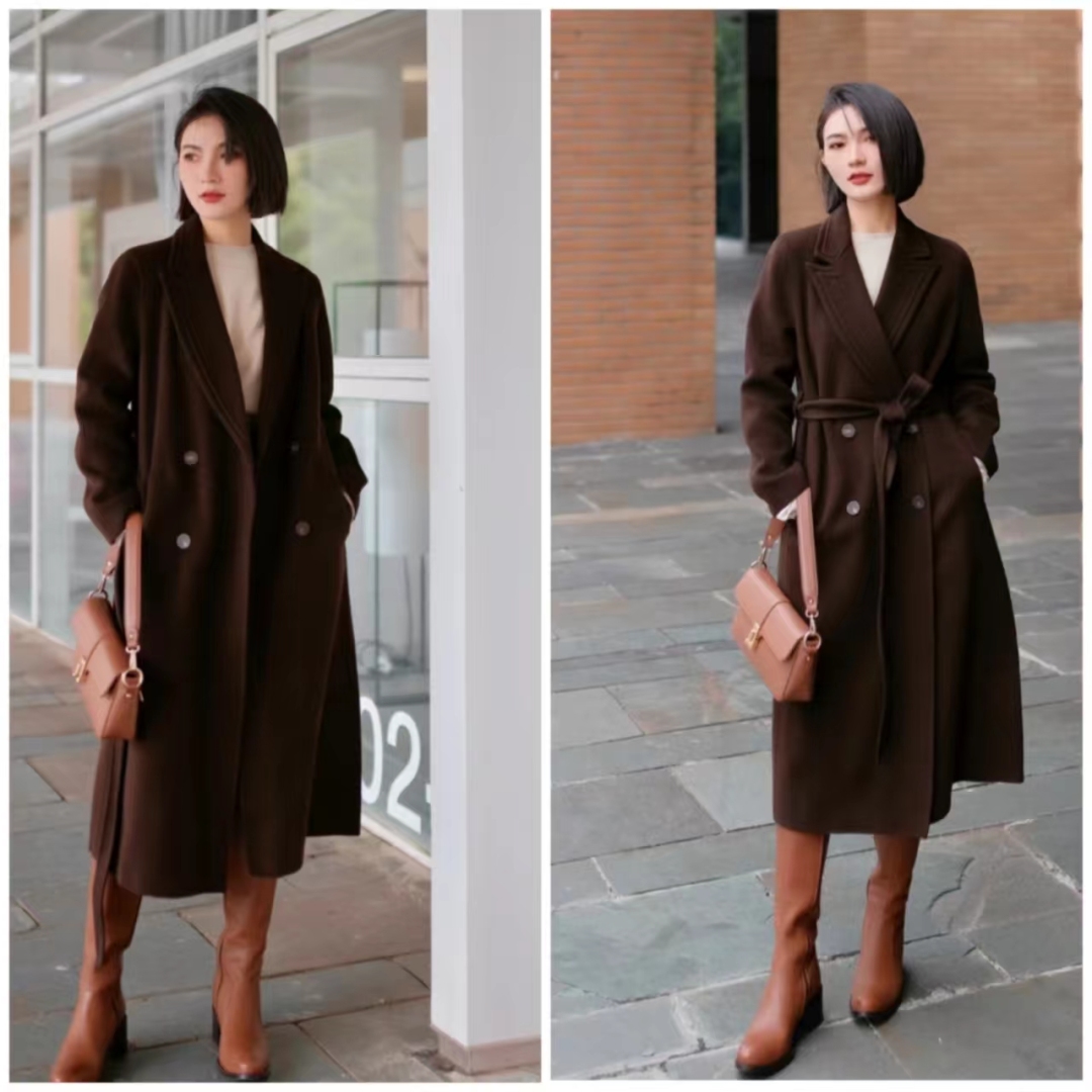大衣搭长靴优雅阔太,大衣配长靴显矮