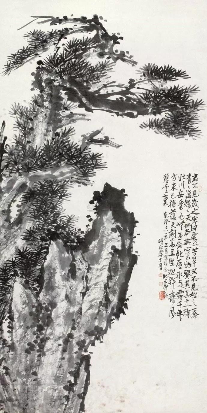 李方膺的国画墨梅图,李方膺画风竹作品