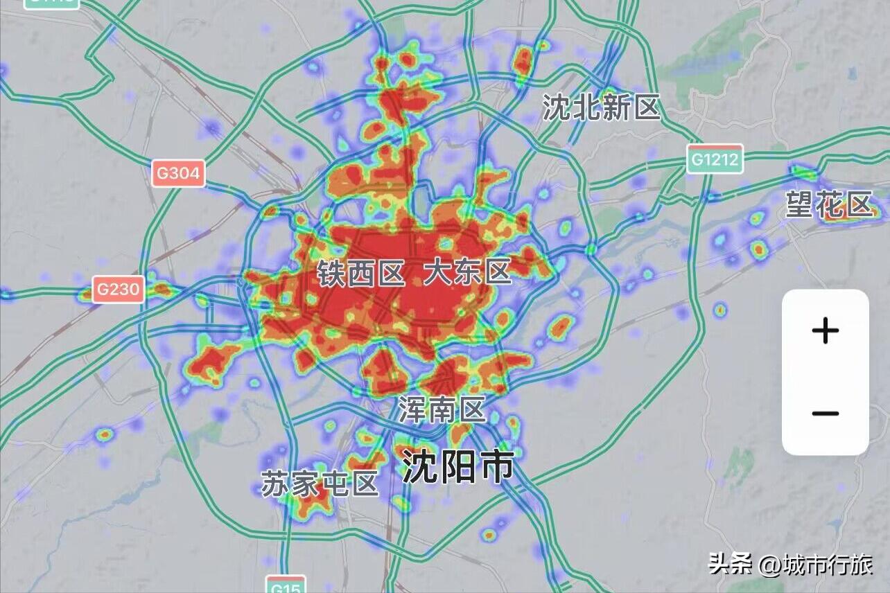 东北四大城市热力图,各城市热力图大全
