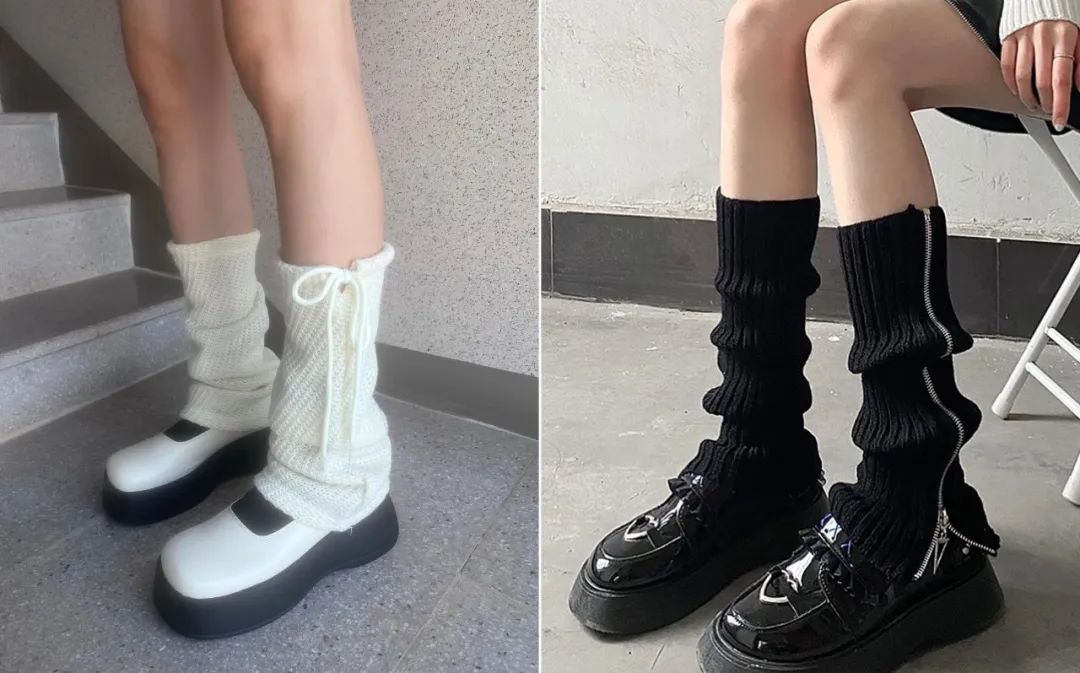 袜套堆堆袜穿法教程,袜套堆堆袜休闲怎么穿