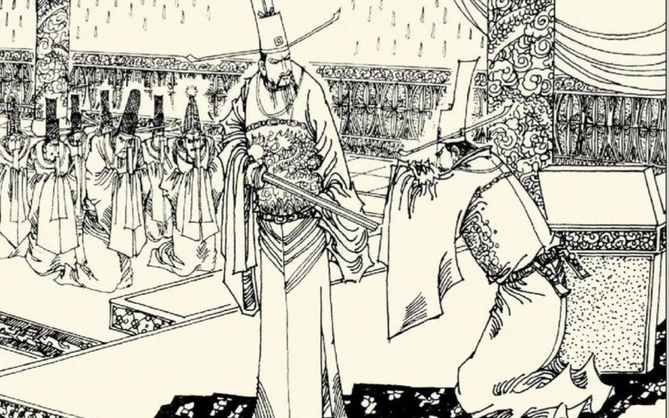 无能昏君要斩包公，一见八贤王拿出打王金锏，仁宗赶紧跪地求饶