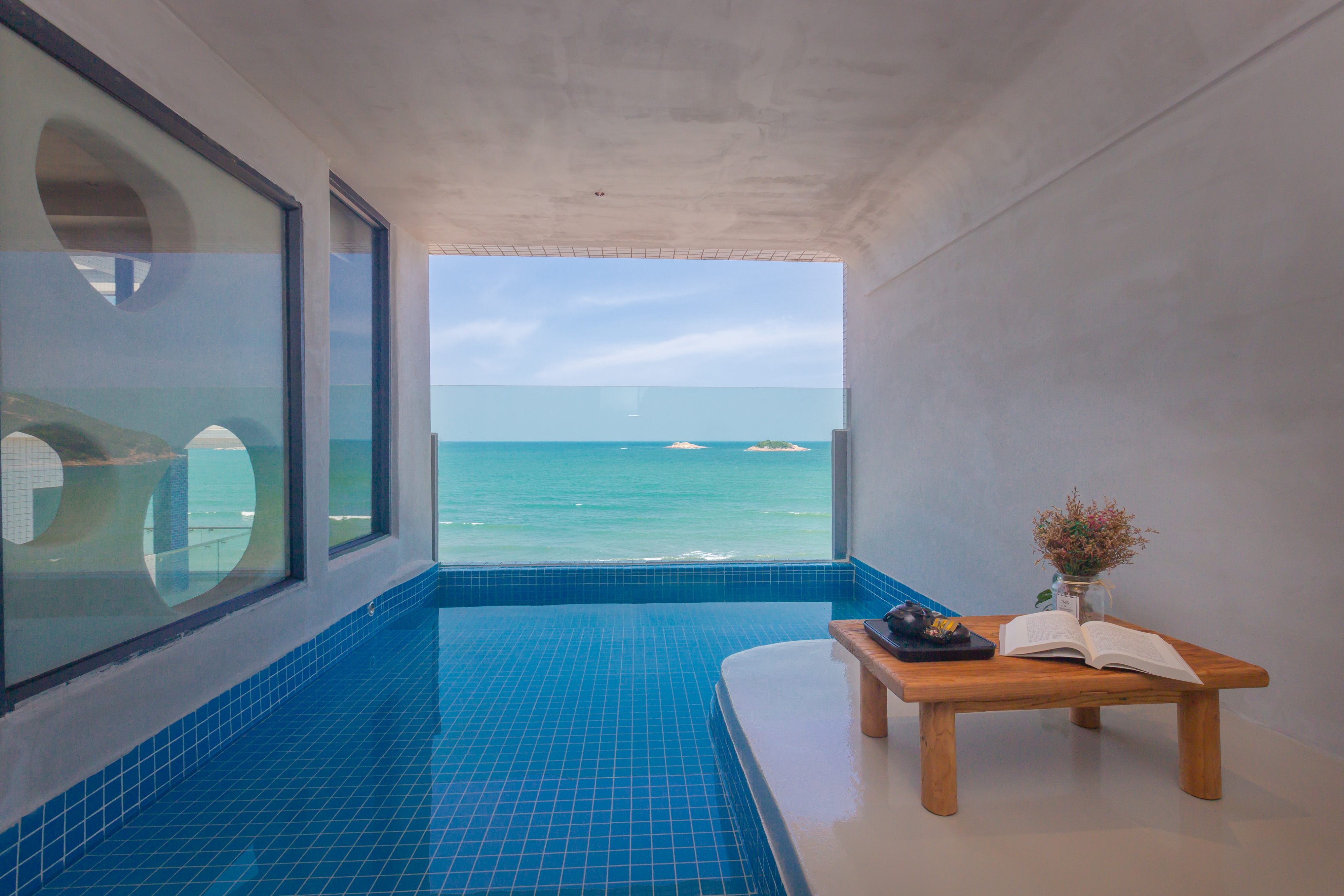 双月湾带私家泡池的温泉酒店,双月湾海景带泡池客栈推荐