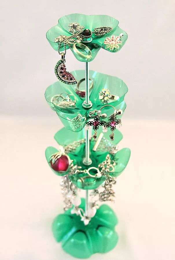 创意折叠花盆灯,洗洁精瓶做花盆小花瓶