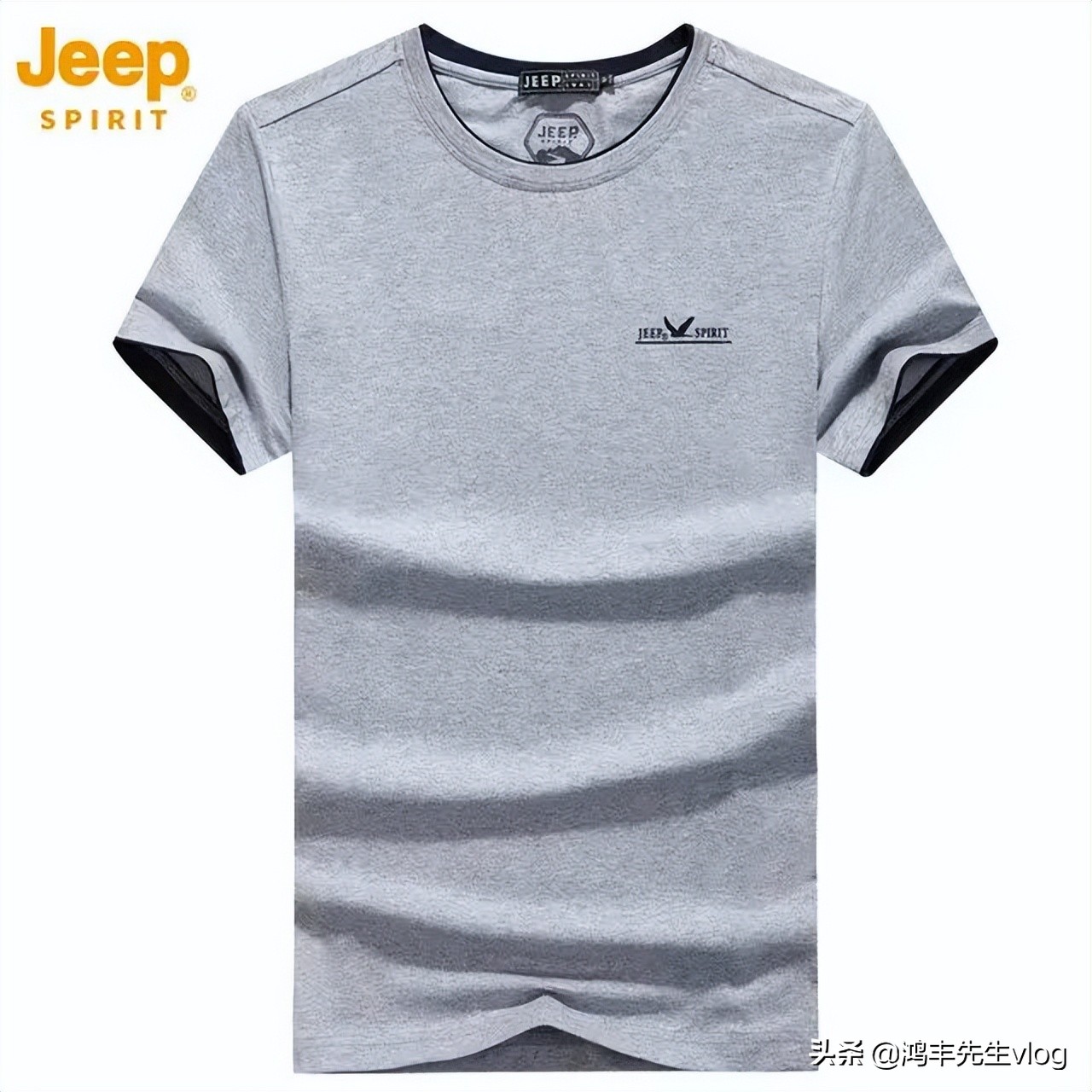 jeep短袖t恤专卖店男装翻领,jeep短袖t恤男纯棉官方正品