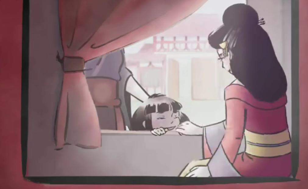 水墨风动画《裹脚少女》，被束缚的不仅是脚，还有向往自由的灵魂