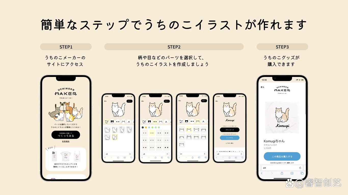 日本推出免费猫咪插图产生器UchinokoMaker，让你时时都疗愈