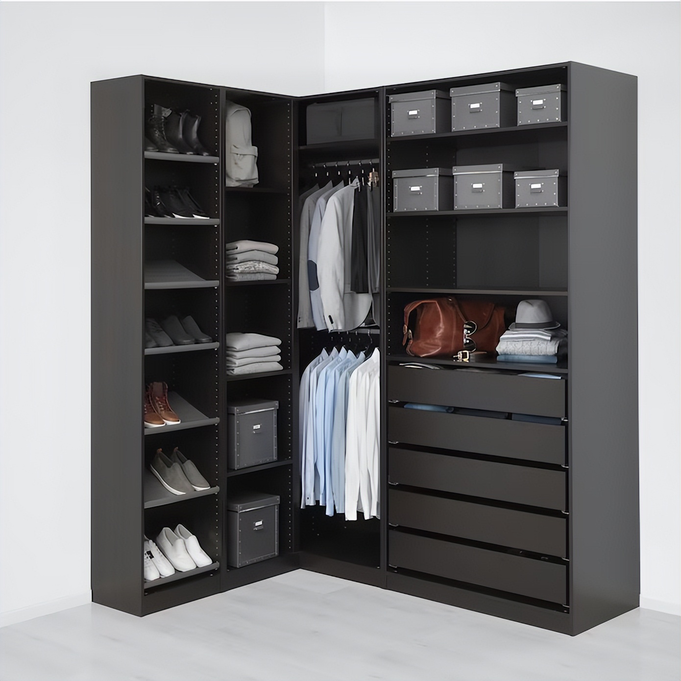 最实用的衣橱设计图,小空间如何做步入式衣橱