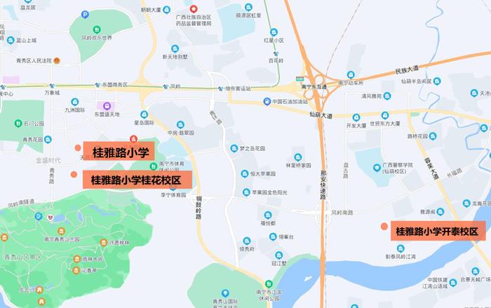 青秀区在建学校,青秀区凤岭南路三岸片区规划