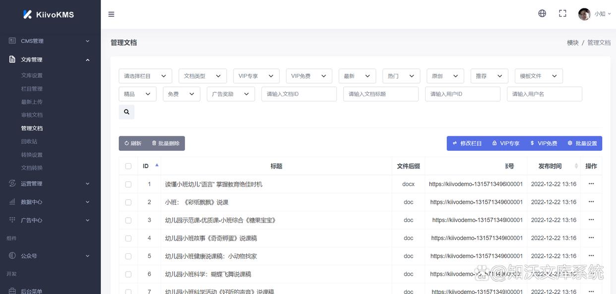 知沃文库系统（KiivoKMS）功能介绍及产品说明