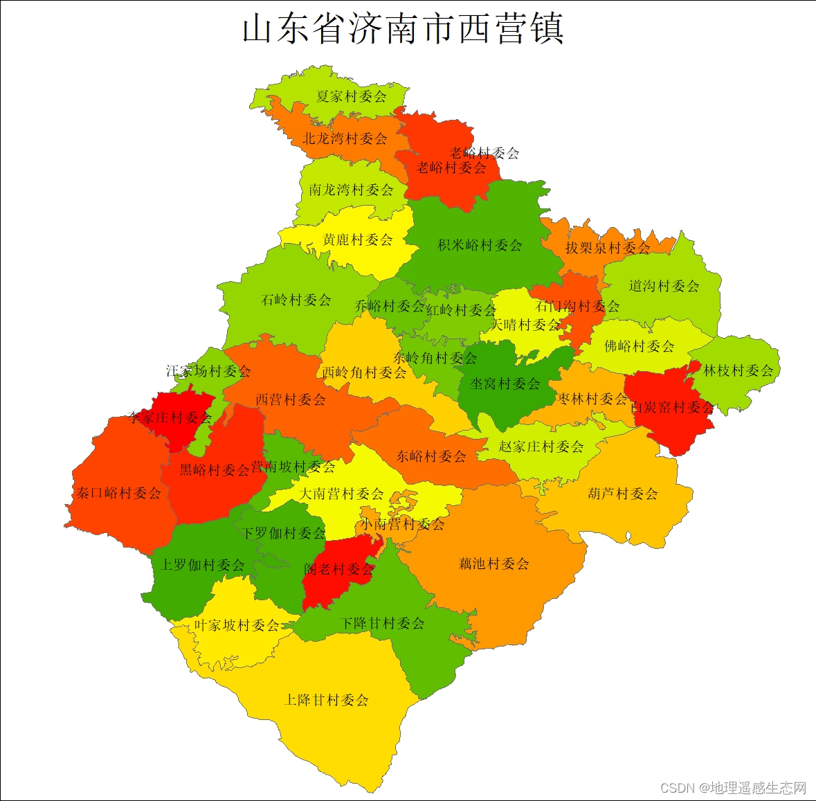 行政村矢量地图,村域边界地图
