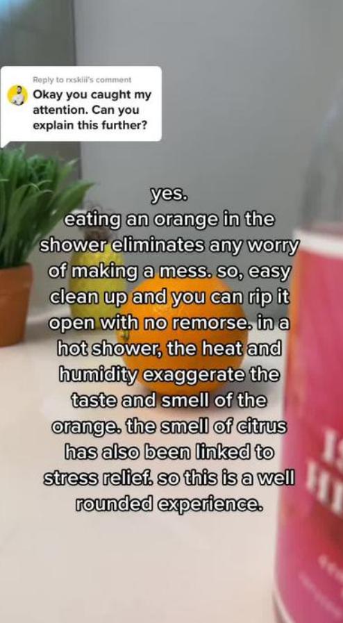 边洗澡边吃橙子像猴子,边洗澡边吃橙子的感觉