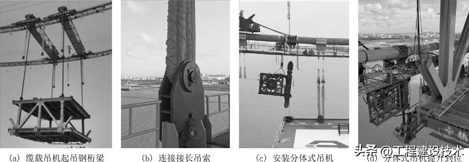 瓯江北口大桥引桥节段梁架设视频,温州瓯海大桥钢箱梁提升
