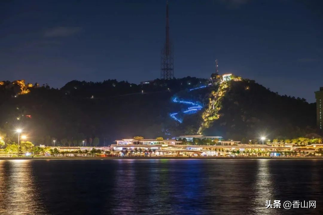珠海香炉湾城市阳台索道,珠海景山索道观光缆车落日