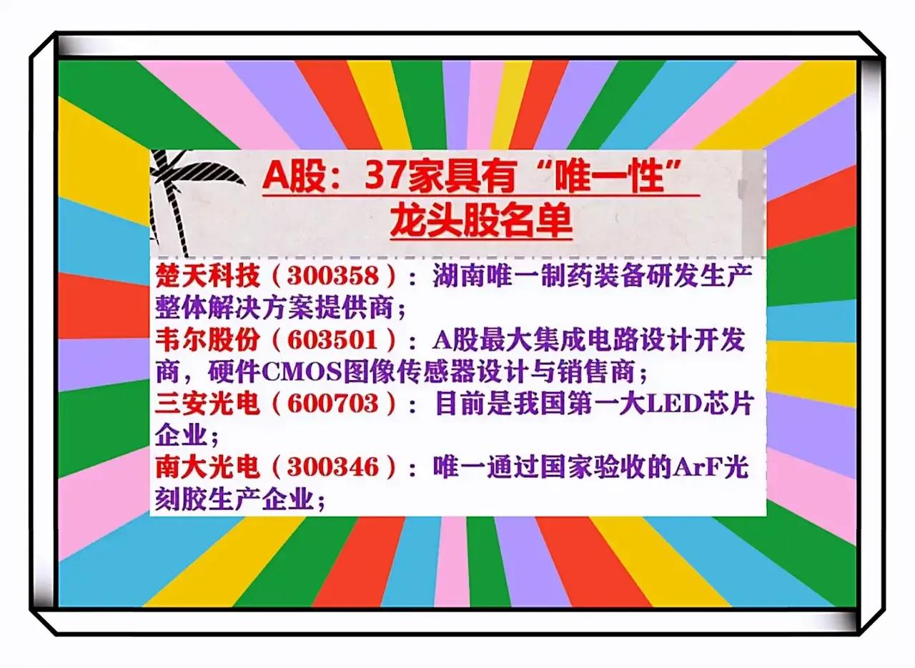 最具稀缺性的40家全球级龙头股,史上最全稀缺性龙头股一览表收藏