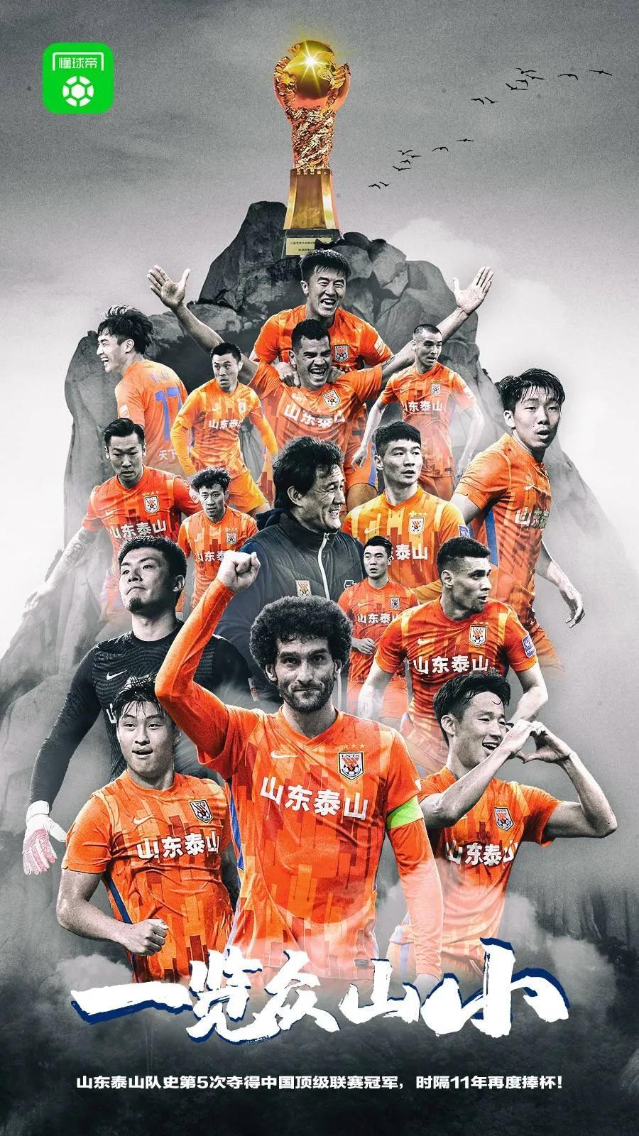 泰山夺冠感谢球迷,山东泰山队夺冠