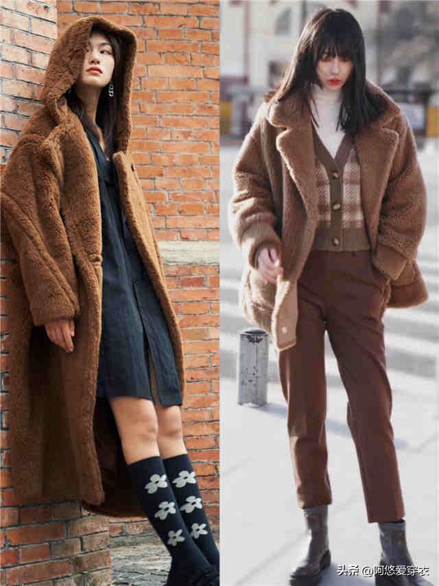 没想到：今年流行的“泰迪熊大衣”，比皮草还洋气，温暖显瘦又美
