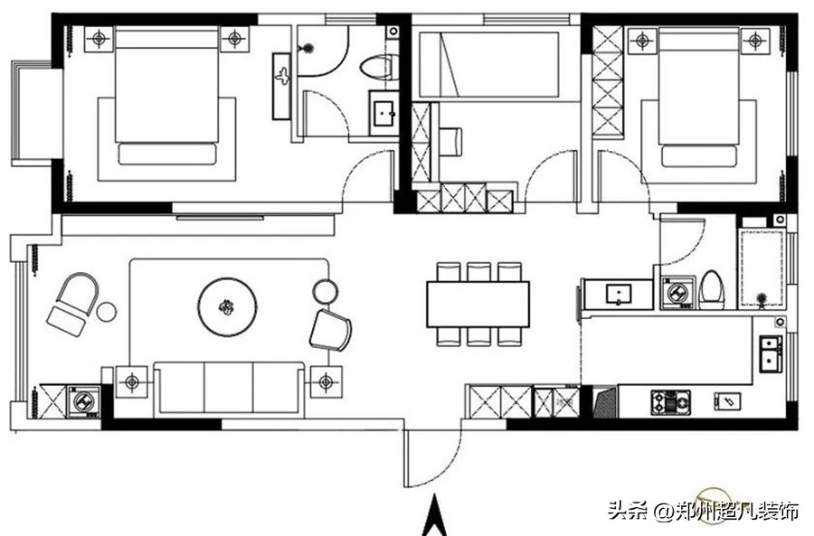 中牟国际城装修效果图,星城国际167户型装修