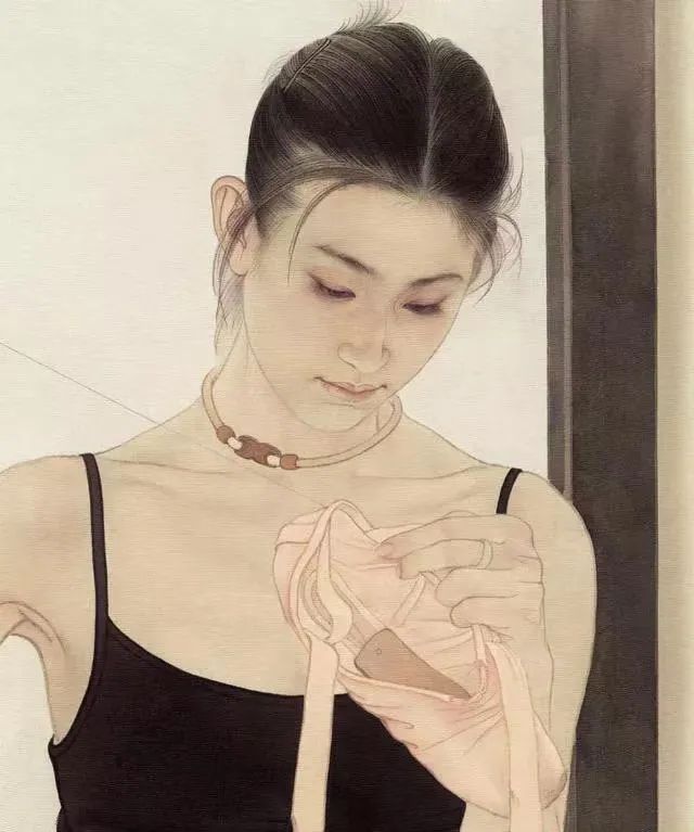 美协主席的国画美人图，笔笔皆是“功力”，一直被模仿从未被超越