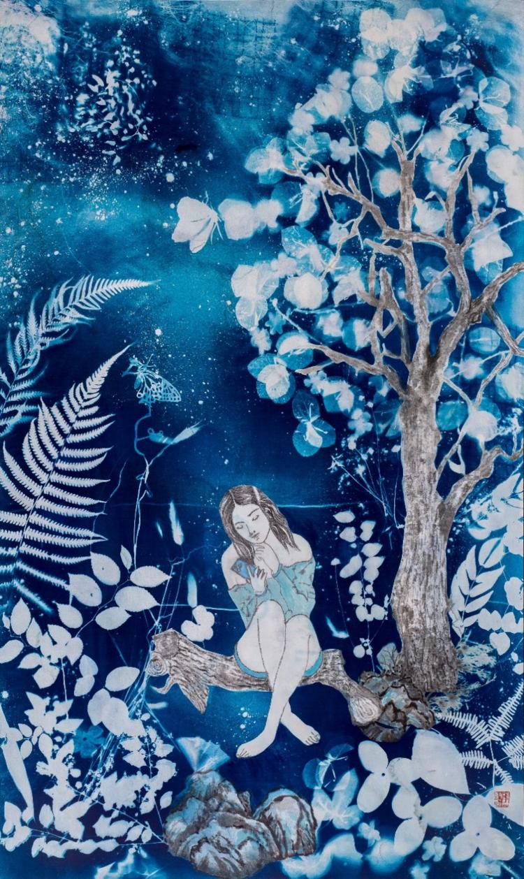 仁山智水山水画,仁山智水书法作品