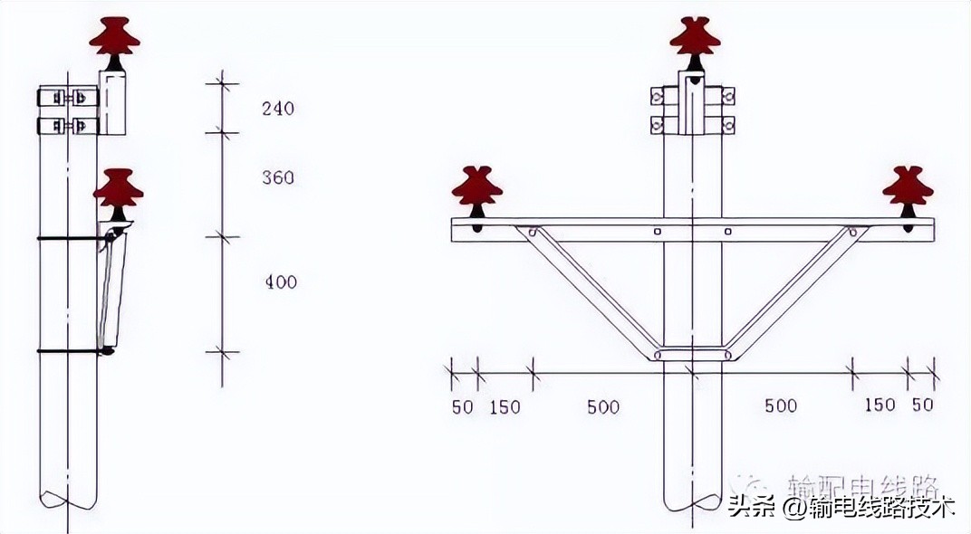 新能源高压配电器结构,架空配电线路结构