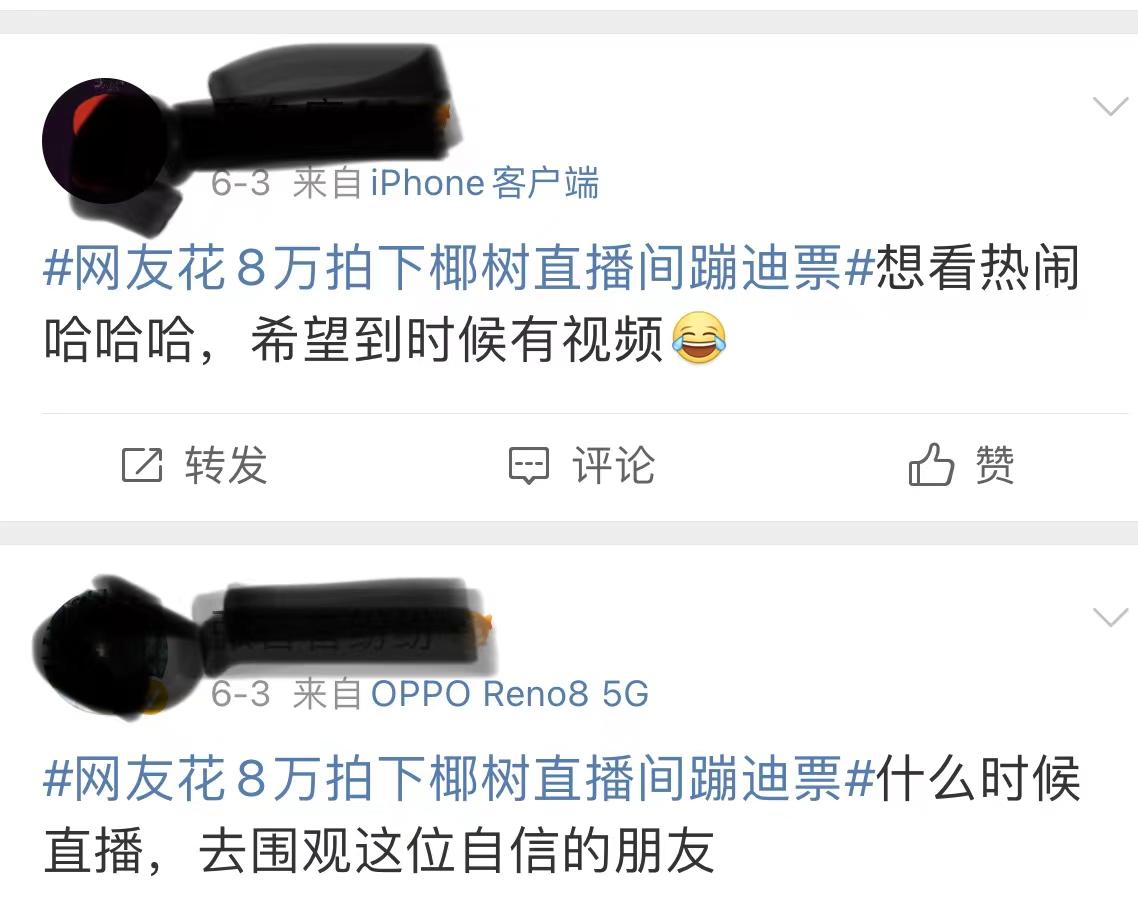 我在椰树直播间花了三分钱