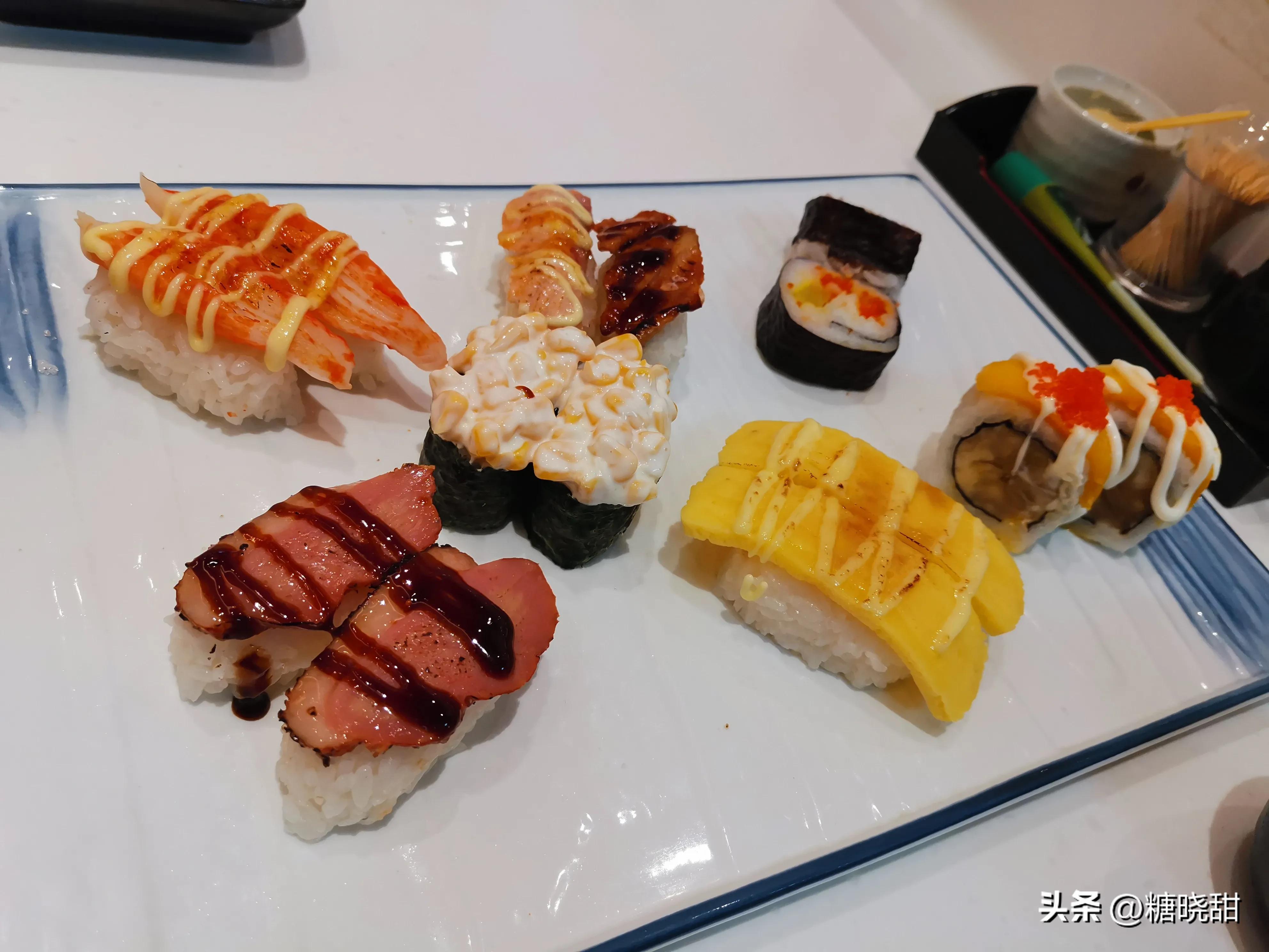 回转寿司探店,美食探店回转寿司