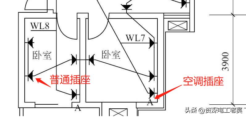 家用插座开关照明线路图,照明插座布线图讲解