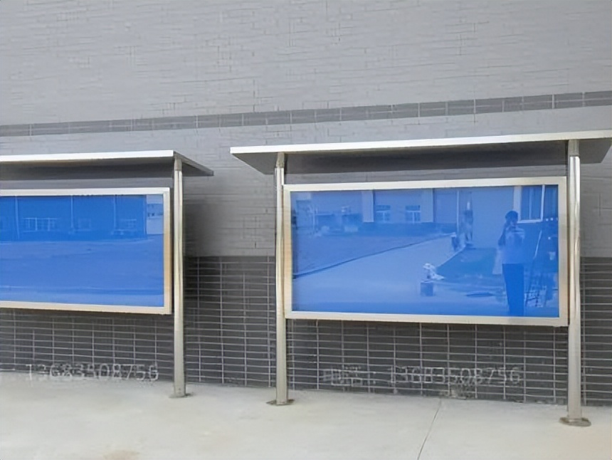 学校不锈钢宣传栏工艺报价明细,定制宣传栏制作