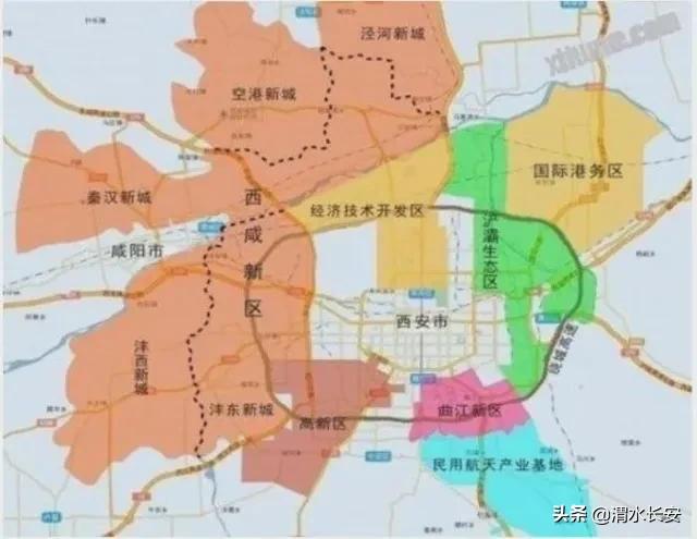 西安市区划分详细图,西安市新城区地图区域划分