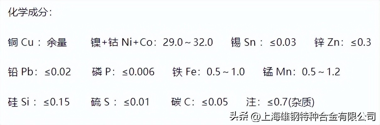 BFe30-1-1铁白铜圆棒铜带成分性能