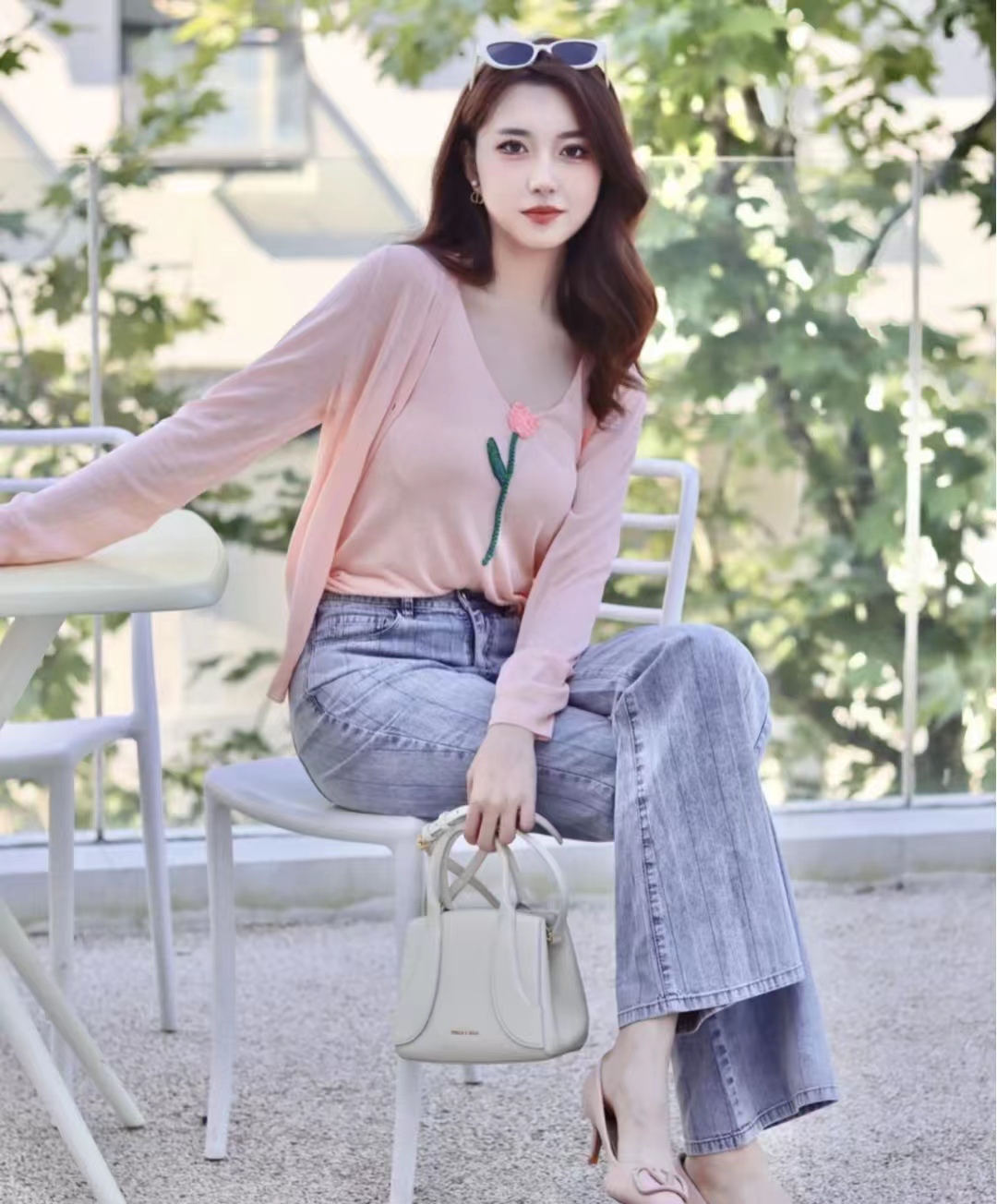 牛仔衫早春穿搭,复古牛仔衫女设计感小众早春