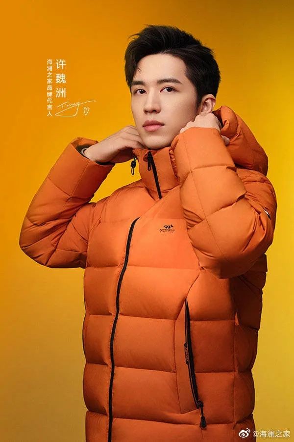 武大靖同款羽绒服海澜之家,海澜之家羽绒服极光系列许魏洲