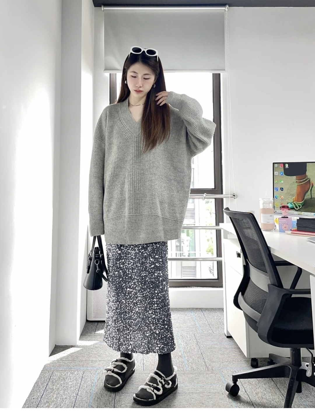 毛衣半身裙穿搭冬季图片,毛衣半身裙穿搭秋冬中长款维语版