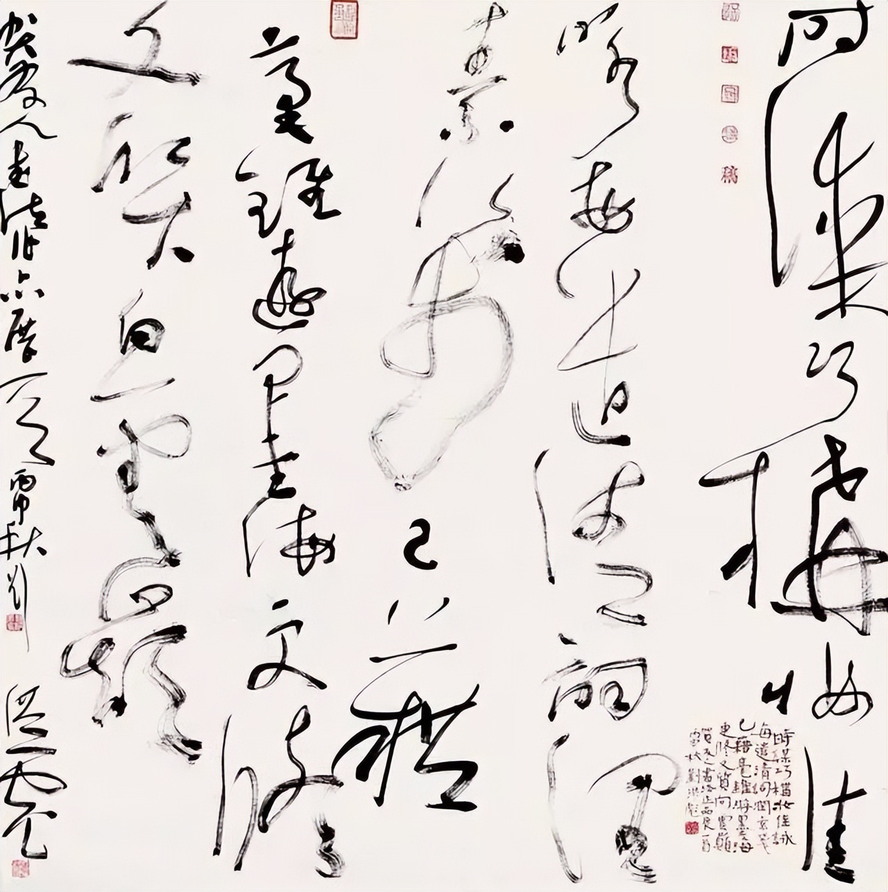 刘洪彪草书书法对联,刘洪彪狂草书法欣赏