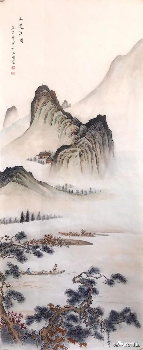 山水画荆浩,国画山水画荆浩临摹