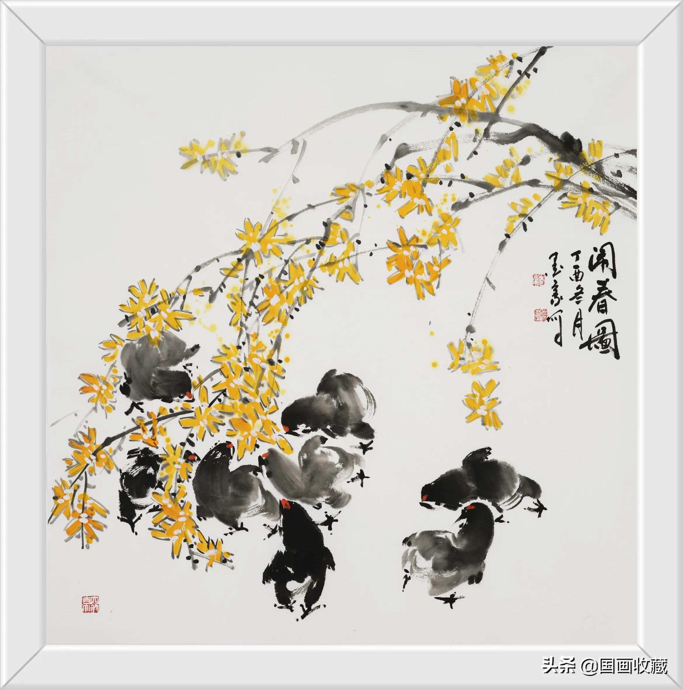 墨豪画鸡高清大图,墨豪画鸡创意作品