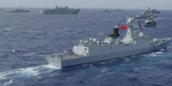 1997香港回归第一批驻港舰艇,英军航母护卫舰南海