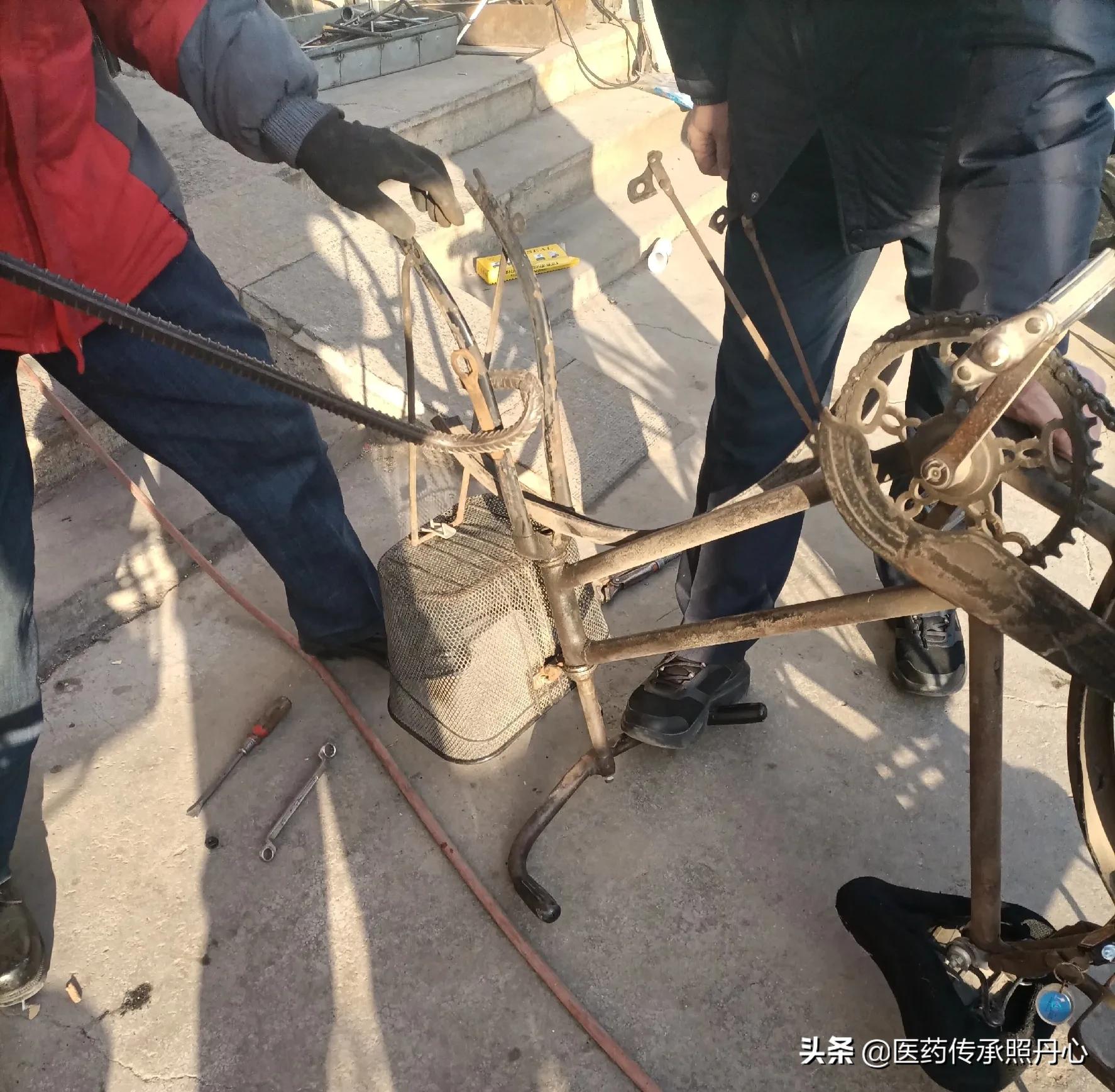 翻新大金鹿自行车全过程,青岛金鹿自行车