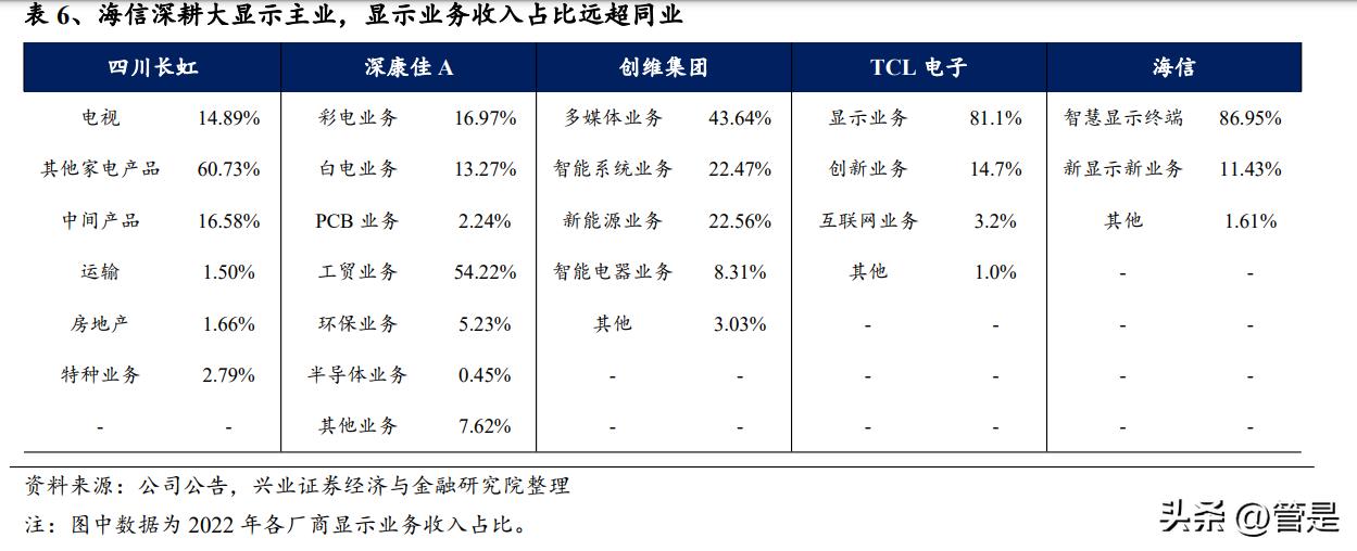 海信视像深度分析,海信视像分析