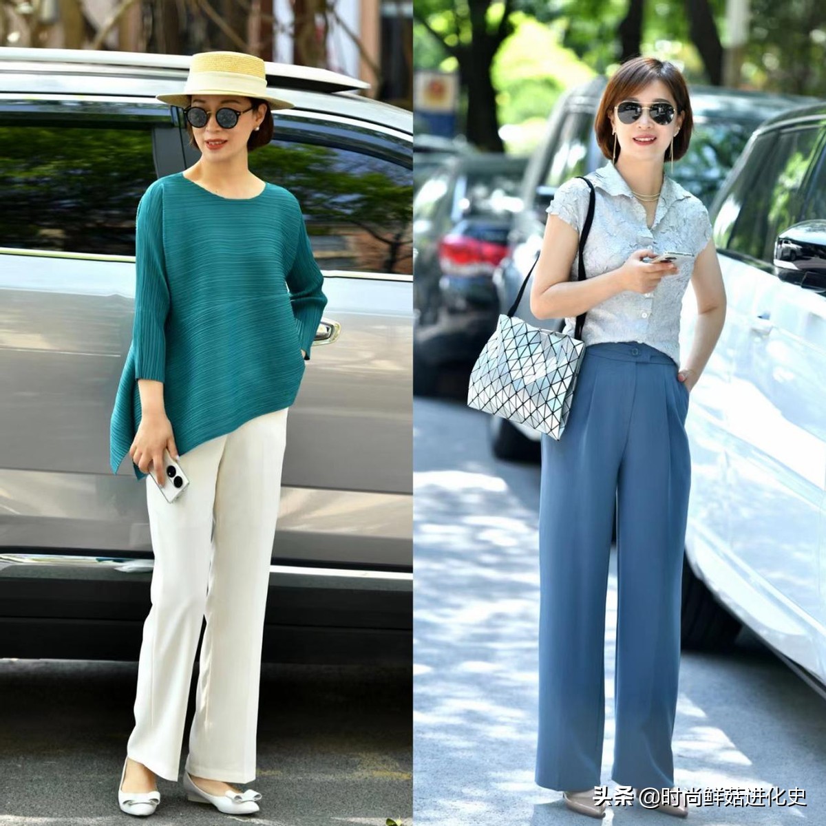 建议50、60岁女人都有“三宅一生裤”！衬衫、外套随便搭，更年轻