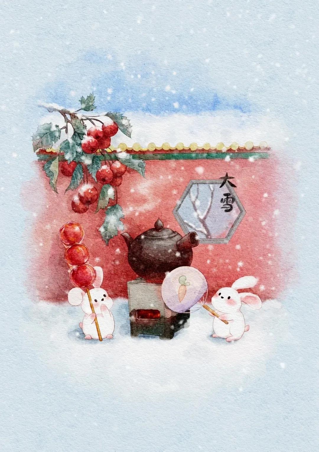 大雪节气看各地绝美雪景的诗句,大雪节气红梅雪景素材