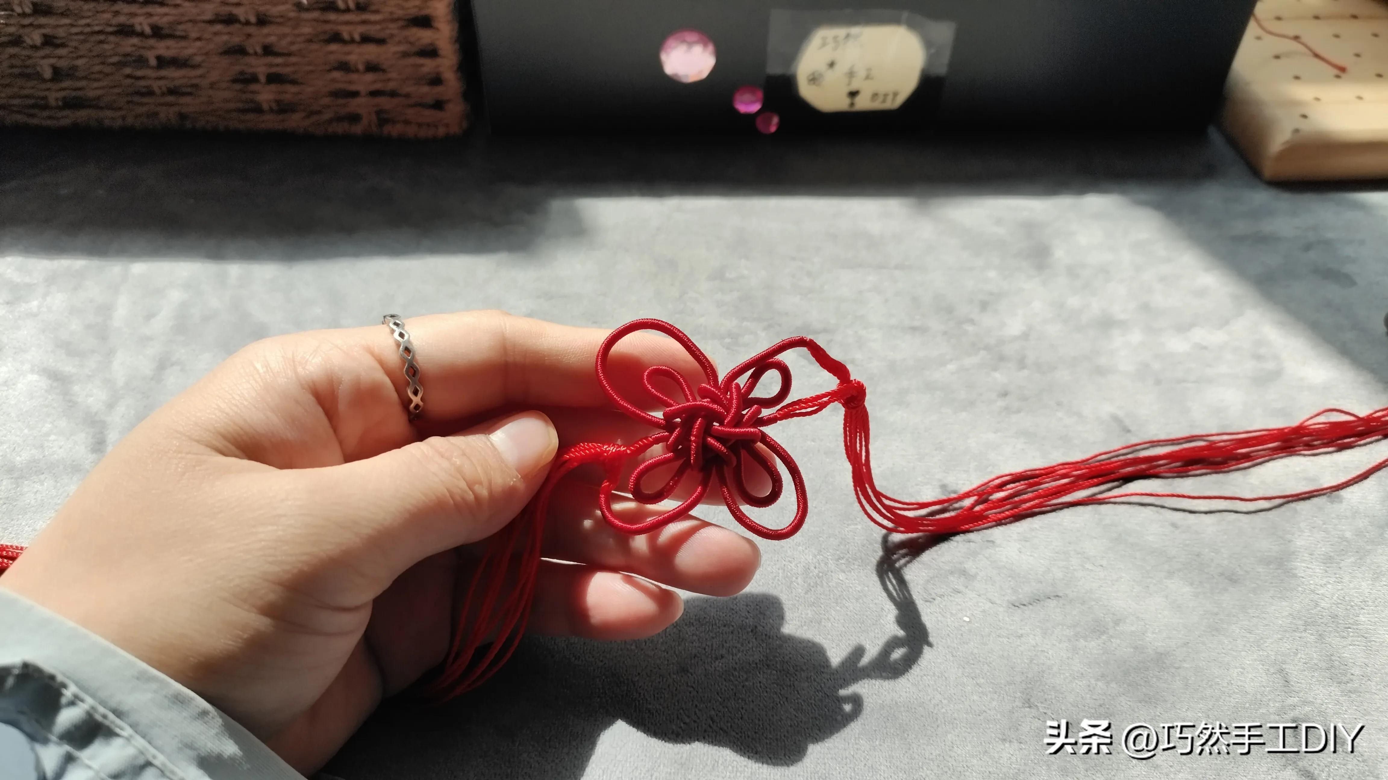 中国结吉祥结的编法教程,吉祥结和双线结编一起